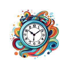 Cartoon Wall Clock. Vector illustration