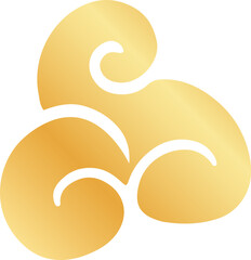 hand-drawn Chinese dragon and flower illustrations in luxurious golden hues