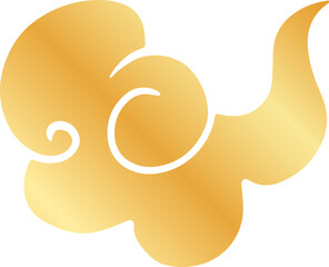 hand-drawn Chinese dragon and flower illustrations in luxurious golden hues