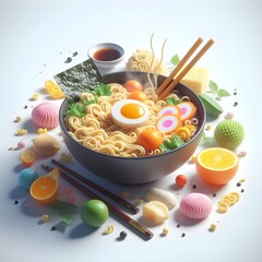 Delicious Ramen Noodles Japanese Food