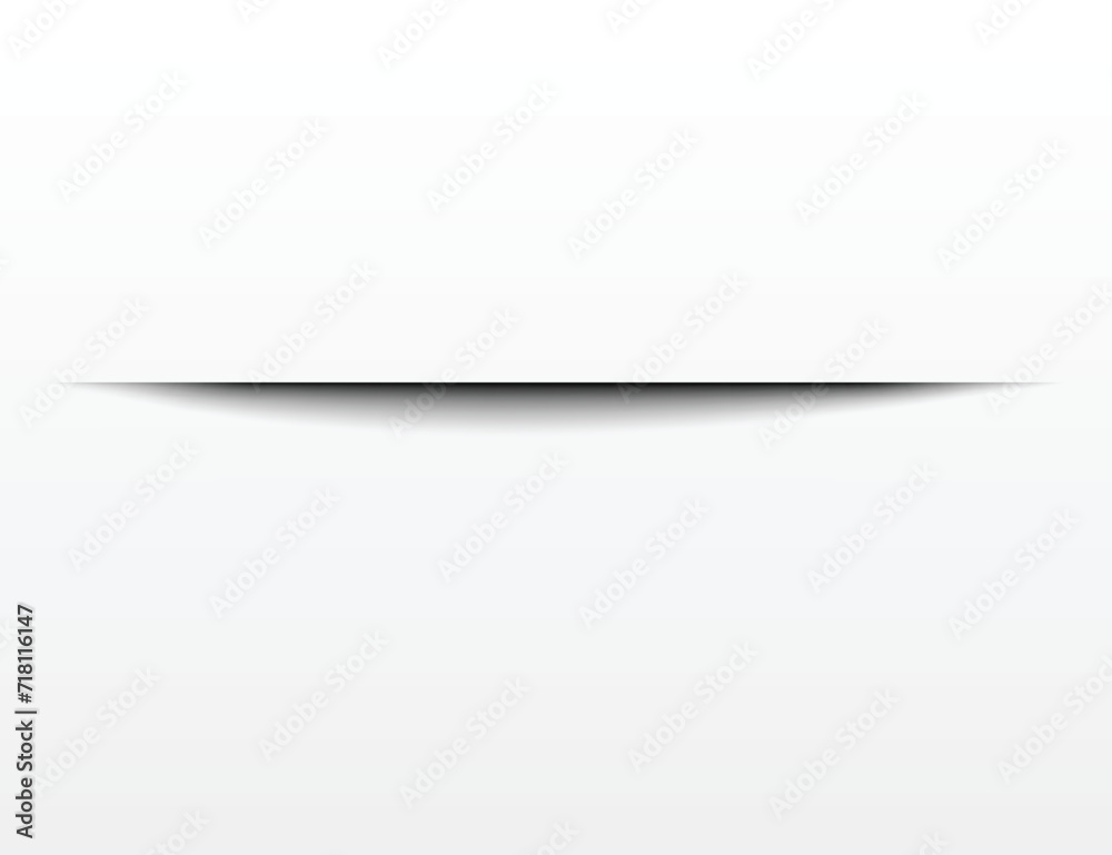 Wall mural shadow effect. realistic blurred edges shadow of isolated template. rectangular val drop shadow for 