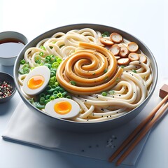 Delicious Udon Thick Noodles Japanese Food
