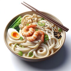 Delicious Udon Thick Noodles Japanese Food