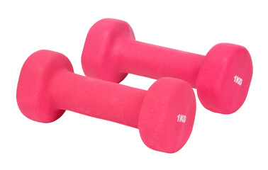 Dumbbells isolated on transparent background. PNG format