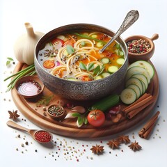 Delicious Spicy Noodles Soup