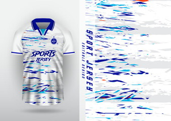 Background sublimation outdoor sports jersey football jersey futsal jersey running jersey racing Exercise , side brush line pattern, blue and white.