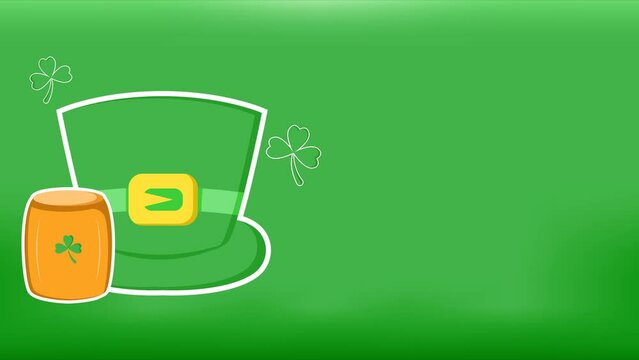 Animated St. Patrick's background with copy space area
suitable for celebrations, presentations, celebrations, commemorations and others