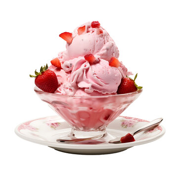 strawberry ice cream PNG