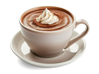 Cup of cocoa isolated on transparent or white background, png