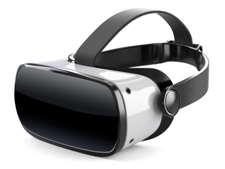 Virtual reality glasses isolated on transparent or white background, png