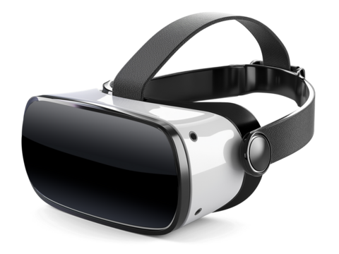 Virtual reality glasses isolated on transparent or white background, png