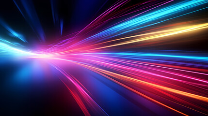 Obraz premium Line glowing motion blur illustration light background, energy neon light, effect bright line glowing motion blur