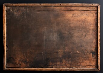 An old black chalkboard with a wooden frame beside it. generative AI - obrazy, fototapety, plakaty