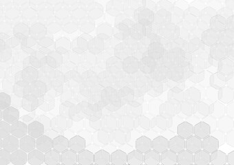 gray background. Abstract technological background with various technological elements. Structure pattern technology backdrop. Vector illustration.