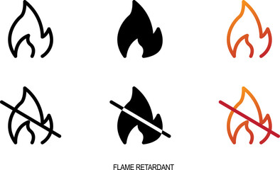 Flame retardant icon , Vector illustration - obrazy, fototapety, plakaty