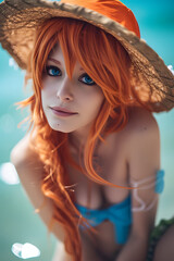 Captivating Nami Look: Sultry One Piece Cosplay Girl