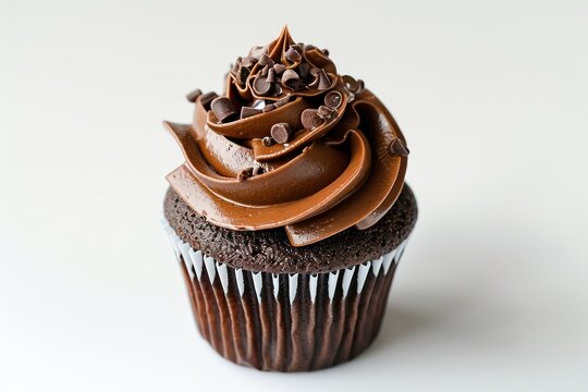 photo of a chocolate cupcake