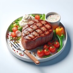 Delicious Grilled Barbecue Beef Steak