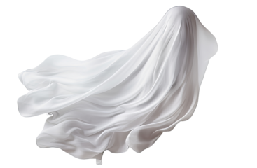 White Halloween Ghost sheet isolated on transparent background PNG