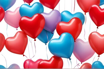 heart shaped balloons background