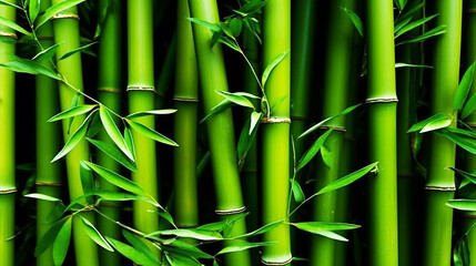 Abstract green pattern bamboo tree