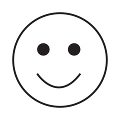 Fototapeta premium Happy smiley face or emoticon line art icon for apps and websites