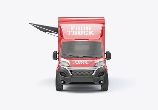 Food Truck Caravan Mockup