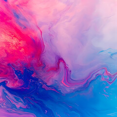 Fototapeta premium Abstract grainy background with vibrant pink, blue, purple, and red liquid colors, resembling a summer banner header or poster design.