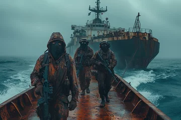 Foto auf Alu-Dibond Houthi pirates of Yemen attack ships © Ramunas