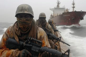 Foto op Aluminium Houthi pirates of Yemen attack ships © Ramunas