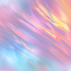 Obraz premium Beautiful 4K abstract color gradient background with soft noise effect, showcasing a pastel holographic hue and nostalgic feel.