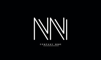 Fototapeta na wymiar NN, NN Abstract Letters Logo Monogram