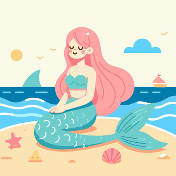 mermaid on the beach