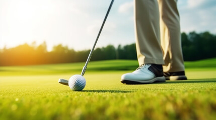 Obraz premium Golfer playing golf on the golf course