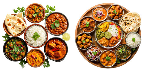 Fototapeta na wymiar Famous India food chicken masala set in 3d png transparent no background. Created using generative AI.