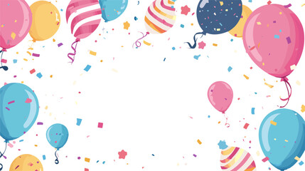 balloons border for birthday background