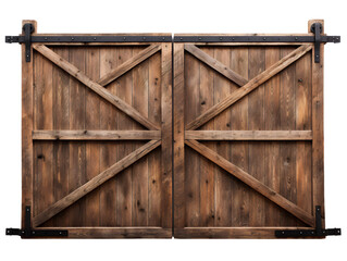 Sliding Barn Door, isolated on a transparent or white background