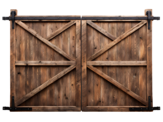 Sliding Barn Door, isolated on a transparent or white background