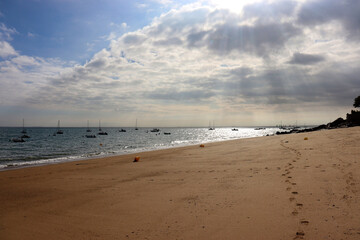 Am Strand der Insel Noirmoutier, Atlantikküste, Frankreich