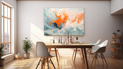 Home decoration ,Decor for the house, arranged in harmonious colors, in beautiful colors. Modern bright interiors. large luxury modern bright interiors Living room, computer digitally generated image