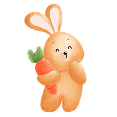 Easter rabbit with carrot