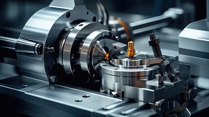 finishing metal working on a high precision grinding machine in a workshop, highlighting the precision and craftsmanship involved.