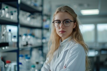 Fototapeta premium Science at the service of all, representative elements of science, medicine. Advanced medicine supported by technology. Science and Technology go together.