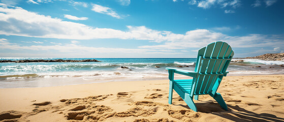 Beach chair with sea view