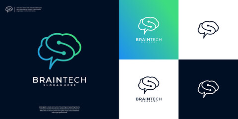 Minimalist Brain Logo Design Inspiration