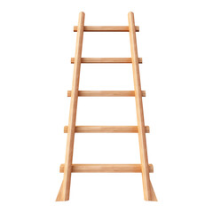 wooden ladder isolated on white background