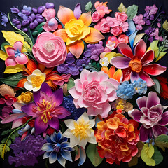 Obraz na płótnie Canvas The Splendid Symphony of Blooming Exotic Flowers: A Visual Feast of Botanical Brilliance