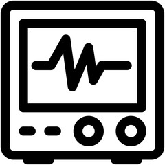 Ecg Machine Vector Icon