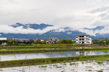 Fototapeta na wymiar Yilan countryside in jiaoxi district