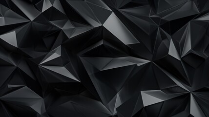 Black abstract 3d render crystal texture background wallpaper